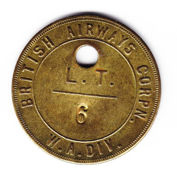 British Airways Corp. Employee Locker Token (b245) - Picture 1 of 2
